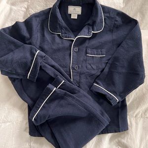 Petite Plume Navy Flannel PJs